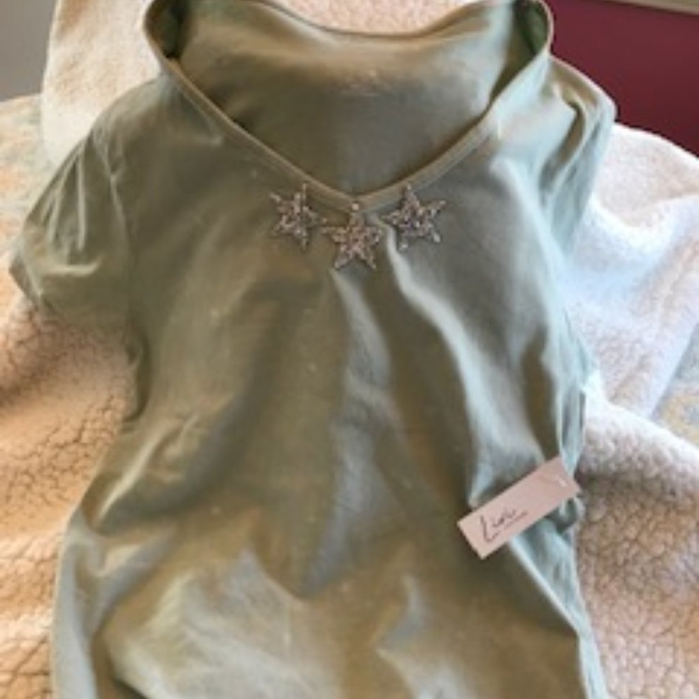 Three Star Mint Green T Shirt